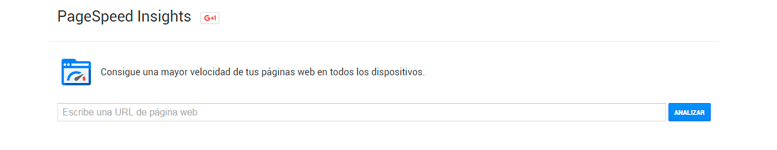 Web Page Speed Insights de Google para analizar la velocidad de tu web